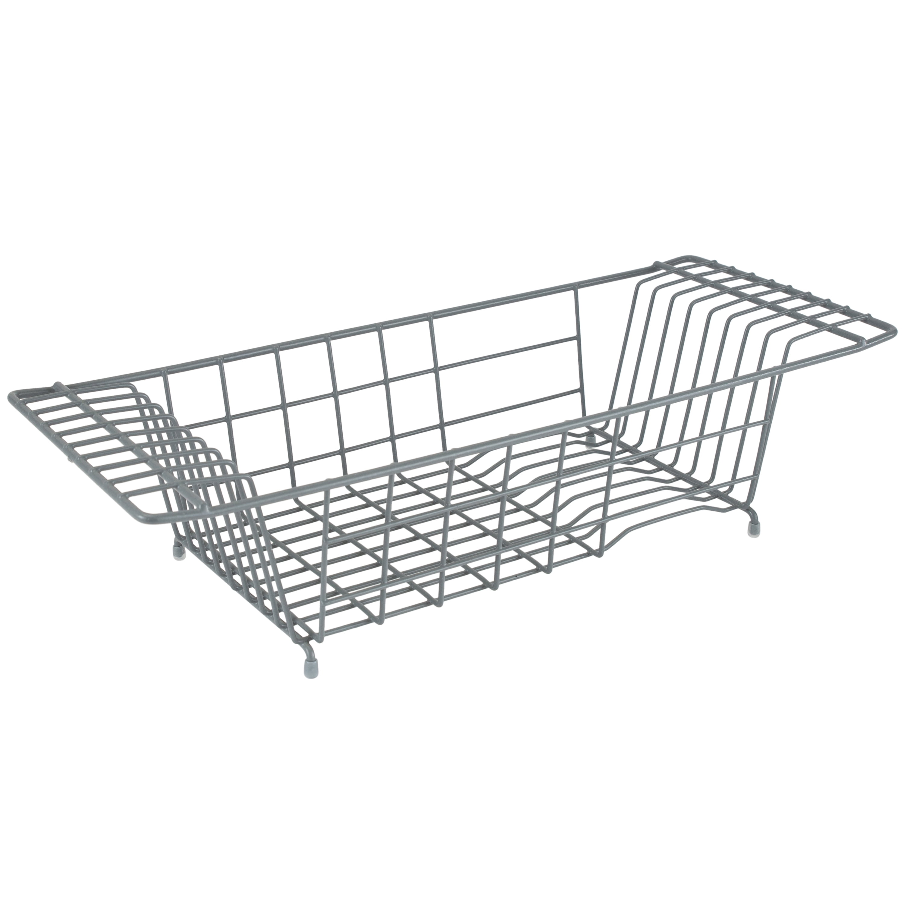 Collapsible Dish Drying Rack For Kitchen Counter, Portable Dish Drainer,  Drying Dish Rack,14.5 x 12.4 x 2-5 inches, Gray
