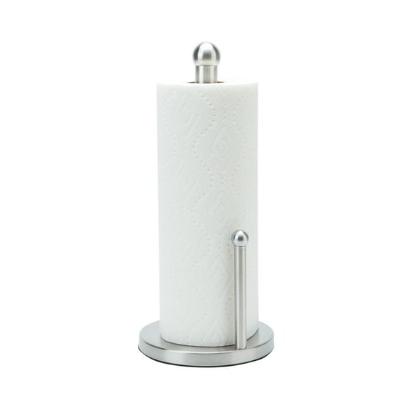 Kitchen Details Paper Roll Holder, Silver (Dims: 6.1x 6.1x 13.1 inch)