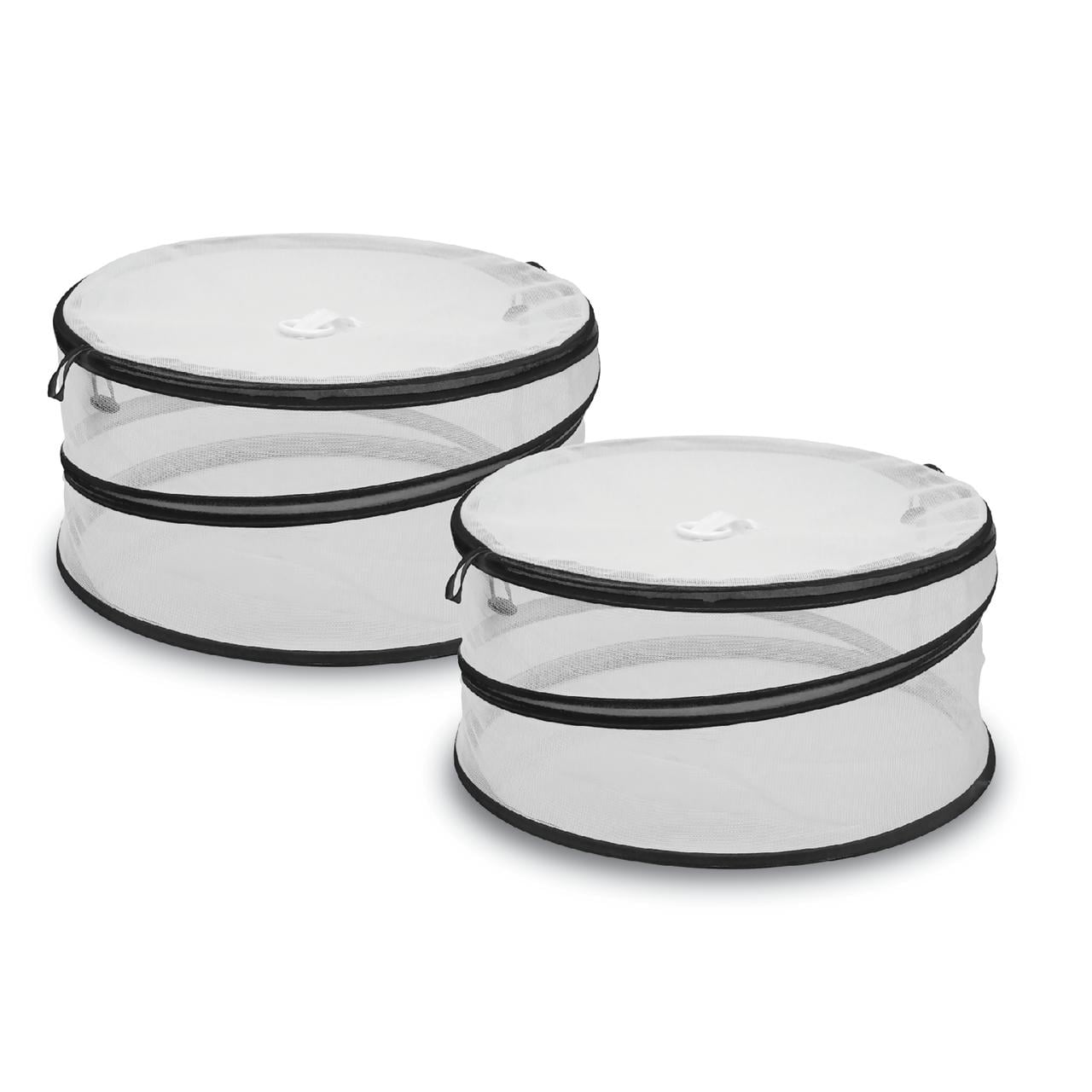 Kitchen Details Pop-up Food Cover, 2 Pack, Black