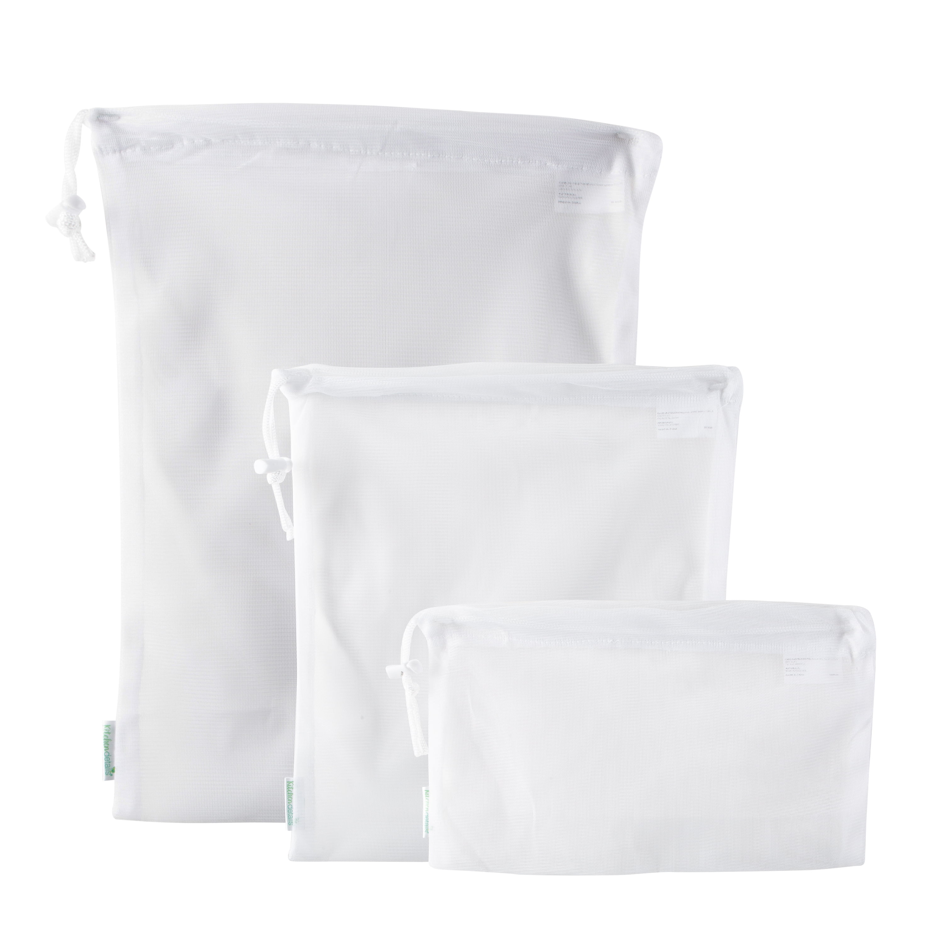 Wabjtam [4 Pack] Premium Mesh Grocery Bags, Reusable Produce Bags
