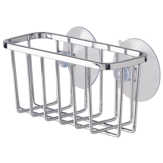 Kitchen Details Suction Mount Metal Sink Caddy, Chrome