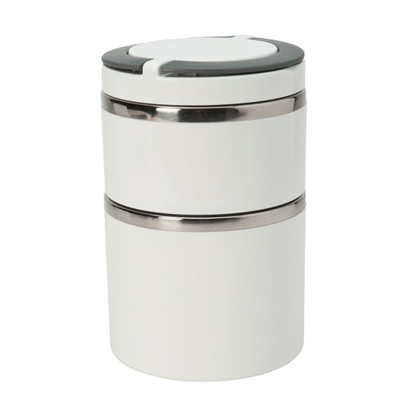 Kitchen DetailsRound Twist Stainless Steel Lunch Box -2 Tier