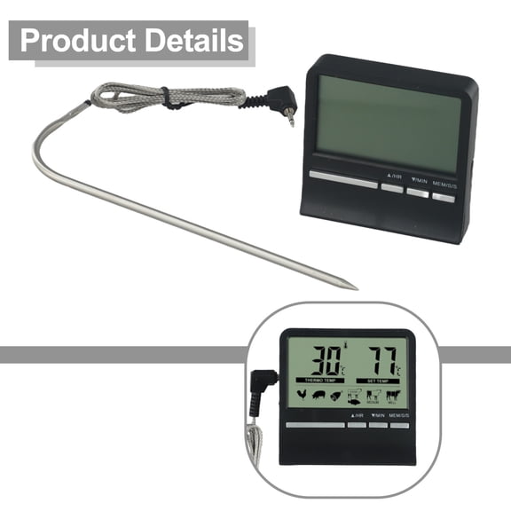 Kitchen Digital Cooking Thermometer for Accurate Meat Temperature Reading in Oven BBQ