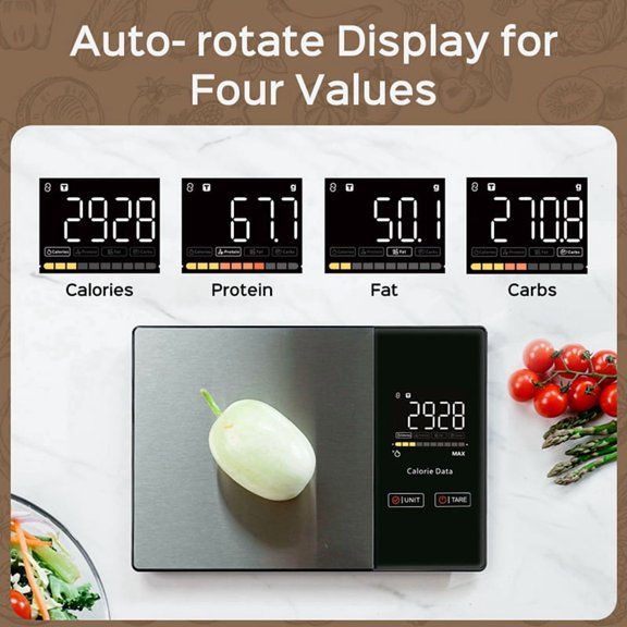 Kitchen Digital Scale 5 kg - Calorie & Macro Calculator, Tare Function, Plastic Body, Requires 4 AAA Batteries