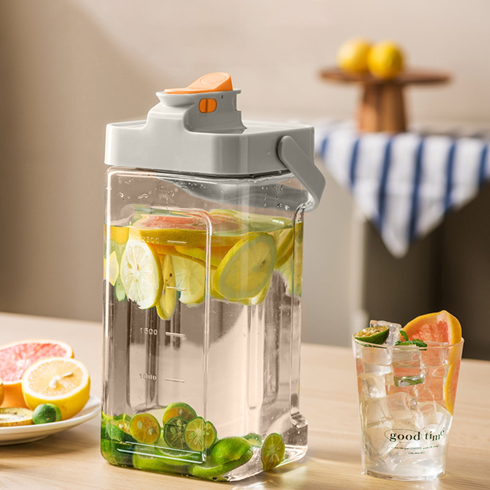 Danhjin Beverage Dispenser with Faucet, Ice Juice Lemonade