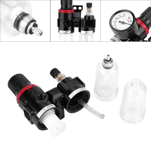 Kitchen & Dining Air Pneumatic Air Pressure Filter Regulator Lubricator Moisture Water Trap Oil water Separator G1/4