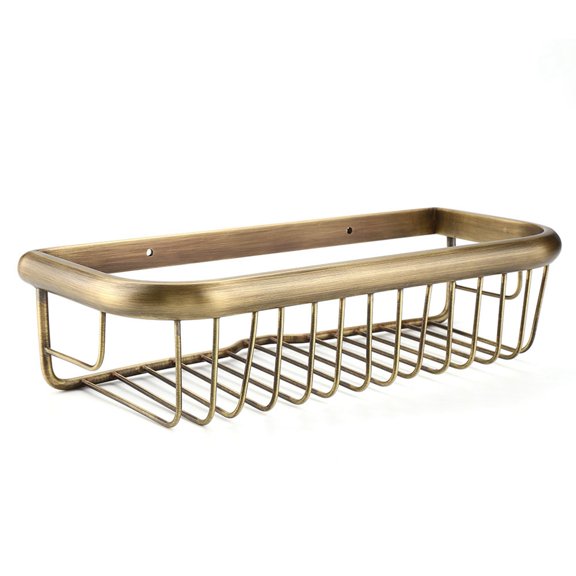 Kitchen & Dining Basket 30cm Solid Copper Shower Basket Bath Soap Shampoo Storage Holder Wall Mount Bathroom Shelf