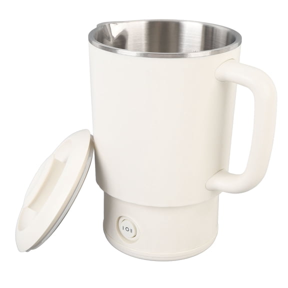 Kitchen & Dining Portable Electric Kettles, Stainless Steel Travel Water Boiler Foldable Electric Kettle 600ML Capacity with 2 Temperature Settings for Office US Plug 110V