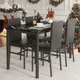 thumbnail image 1 of Wooden Dining Table Set for 4, Modern Kitchen Table Set with 4 Chairs for Small Space, Black Table and Chairs Set for Home Pub Bistro, 1 of 8