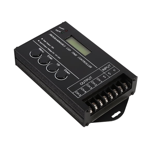 Kitchen & Dining Time Controller, RGBW LED Timer 5 Channels Color Adjustable With CD USB Cable for LED light products, for LED plant light, grow light