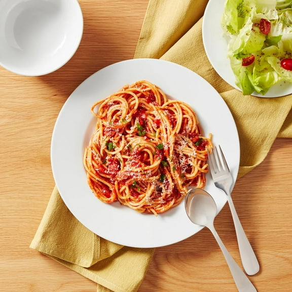 Kitchen Dinnerware Set, Microwave and Dishwasher Safe, Plates, Bowls, Service for 6, 18-Piece, White