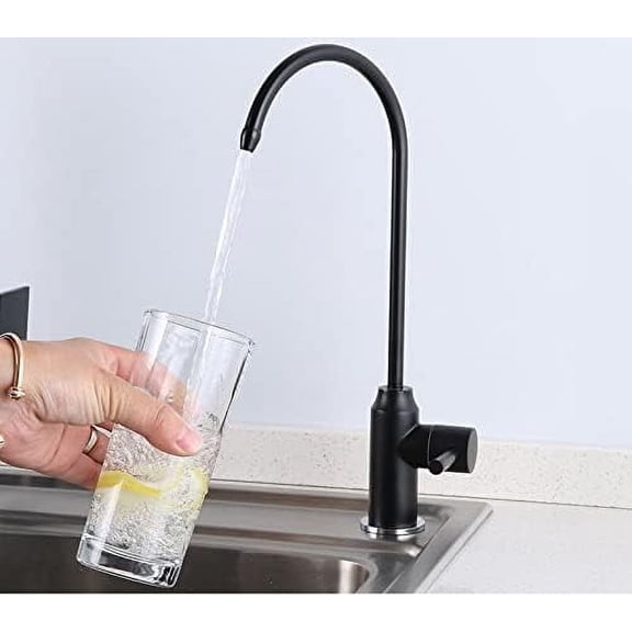 Kitchen Direct Drinking Water Filter Tap Chrome/Black 1/4" Water Purifier Faucet Reverse Osmosis RO Drinking Water Filter Faucet