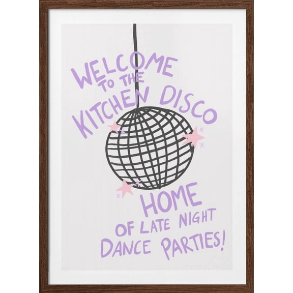 Kitchen Disco Framed Art Modern Wall Decor