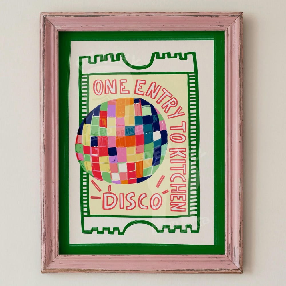 Kitchen Disco Music Retro Vintage Rhythm Graphic Poster - Walmart.com