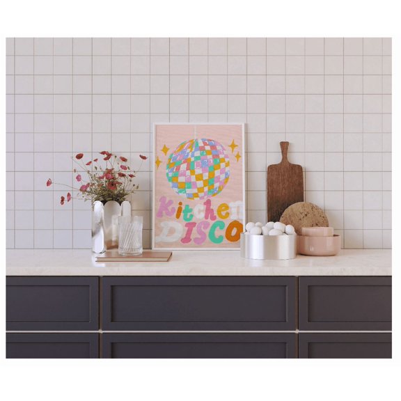 Kitchen Disco Poster Retro Groovy Pantry Art Home Decor Office Wall Art