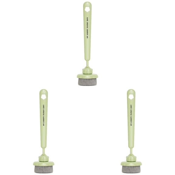 Kitchen Dish Brush, Dish Scrubber Brush, Long Handle Scruber, Rotating Flower Pan Pot Cleaner Tool, Bottle Jar Cleaning Tool for Sinks Pans Pots Stove Bottle Home Dining Room, 9.25x2.36"