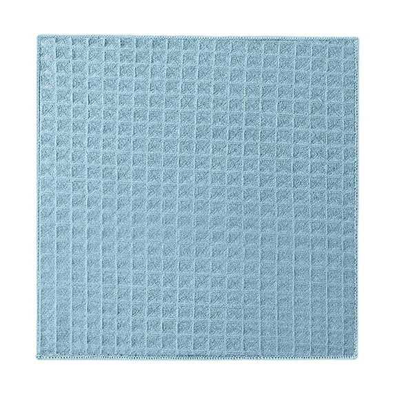 Kitchen Dish Cloths Reusable, Microfiber Cleaning Rags Absorbent Quick Drying, Waffle Weave Dish Towels for Household Dishes Countertops Car Cleaning, A Rag Blue1