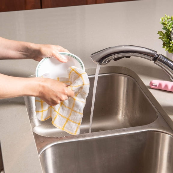 Kitchen Dish Cloths Soft Highly Absorbent Quick Drying Cotton Dishcloths 12"x12" Inch Wash & Cleaning Cloths For Kitchen & Dishwashing