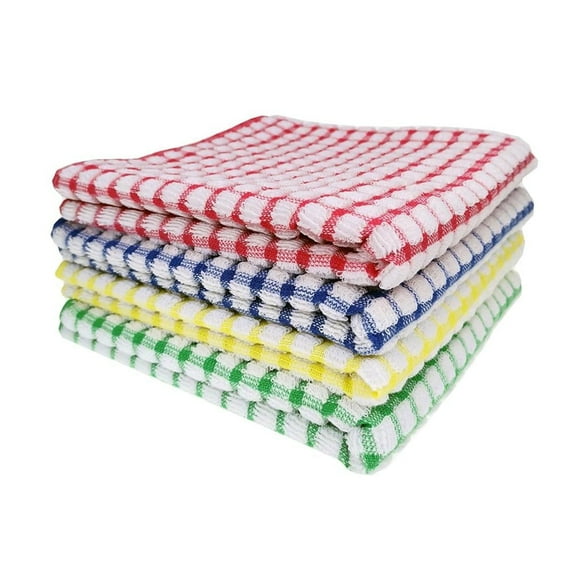 Kitchen Dish Cloths, Yoaney 4-Pack Dish Cloths | Kitchen Wash Rags & Towels for Washing and Drying Dishes (30X30Cm), 4 Dishcloths