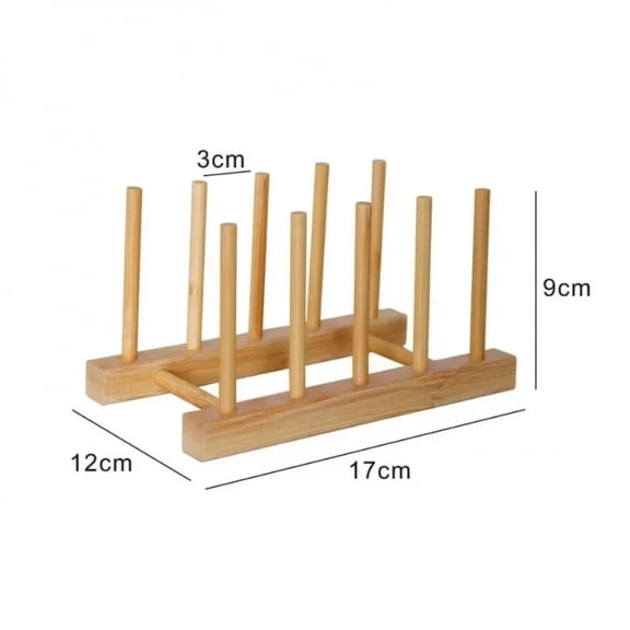 Kitchen Dish Drain Rack Wooden Book Cups Display Stand Tray Plate Drying Shelf Dishes Plate Drying Shelf For Kitchen Holder