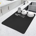 thumbnail image 1 of Kitchen Dish Drying Mat, 18"x16" Dish Drying Mats for Kitchen Counter, Super Absorbent Dish Drying Pad, Diatomite Coffee Mat Heat Resistant Mat with Anti-slip Rubber Backed (Black, 1 Pack), 1 of 7