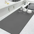 thumbnail image 1 of Kitchen Dish Drying Mat, 31.5"x17" Extra Large Dish Drying Mats for Kitchen Counter, Super Absorbent Dish Mat, Diatomite Coffee Mat Heat Resistant Mat with Anti-slip Rubber Backed (Grey,1 Pack), 1 of 7