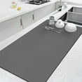 thumbnail image 1 of Kitchen Dish Drying Mat, 31.5"x17" Extra Large Dish Drying Mats for Kitchen Counter, Super Absorbent Dish Mat, Diatomite Coffee Mat Heat Resistant Mat with Anti-slip Rubber Backed (Grey,1 Pack), 1 of 7