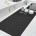 thumbnail image 1 of Kitchen Dish Drying Mat, 31.5"x17" Extra Large Dish Drying Mats for Kitchen Counter, Super Absorbent Dish Mat, Diatomite Coffee Mat Heat Resistant Mat with Anti-slip Rubber Backed(Black,1 Pack), 1 of 7