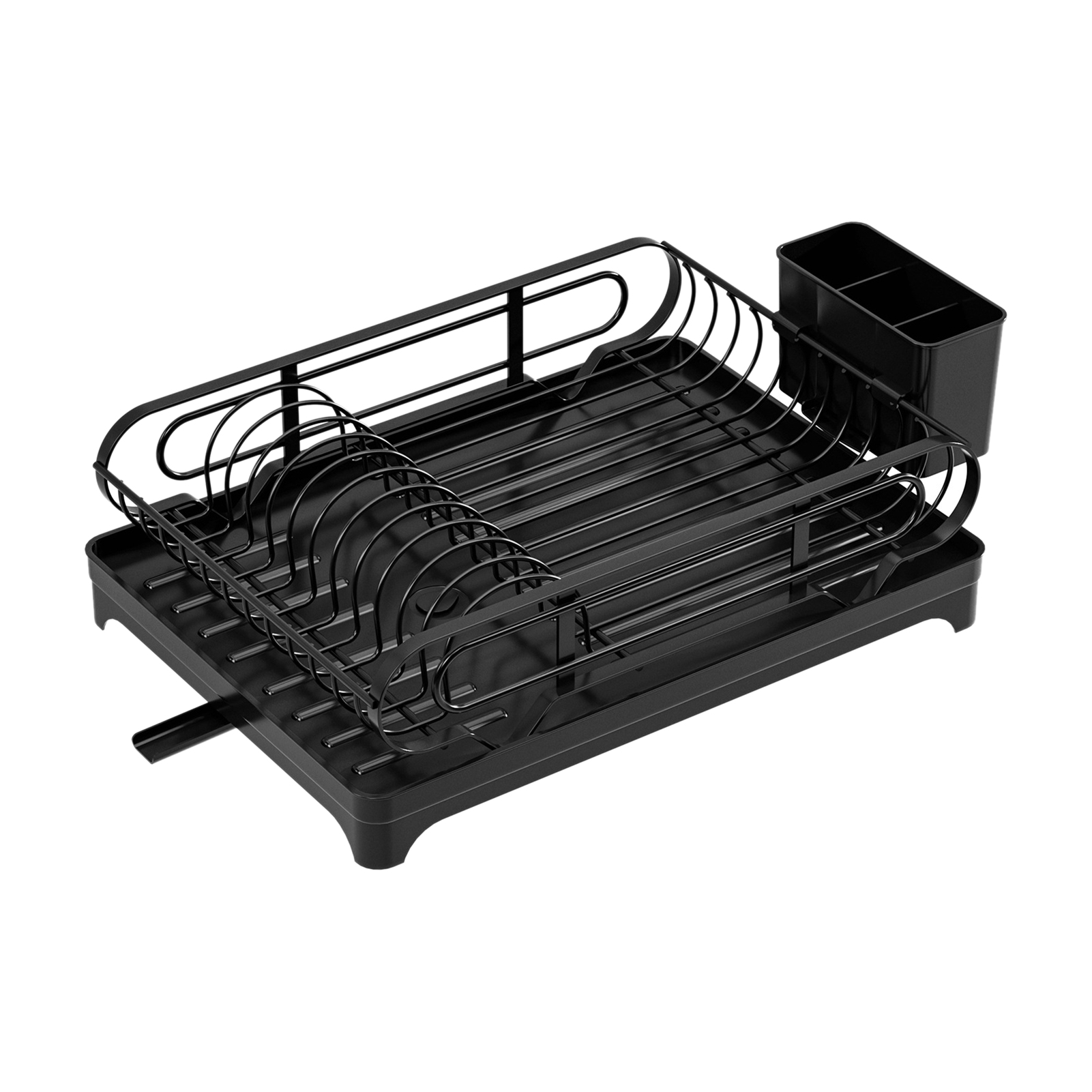 Kitchen Dish Drying Rack, Pans Drying Rack with Drainboard, Storage ...