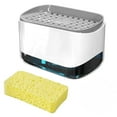 thumbnail image 1 of Kitchen Dish Soap Dispenser with Sponge Holder, 2-in-1 Countertop Soap Pump Dispenser, for Kitchen Sink Dishwashing Soap Dispenser, White, 1 of 8