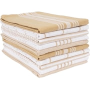 KAF Home Soho Kitchen Towels, Soft and Absorbent Flat Dish Towels, 18” x 28”, Beige, 10 Pack