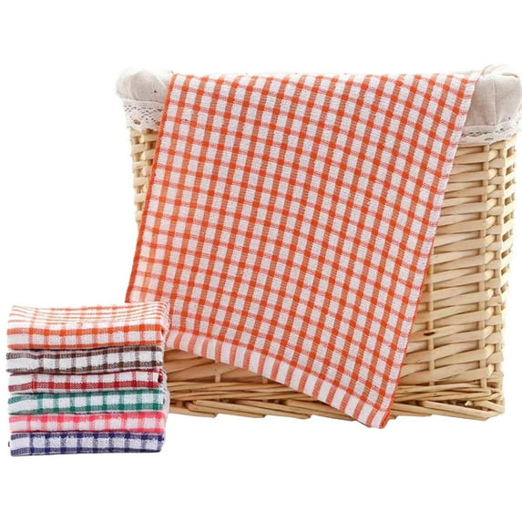 Kitchen Dish Towels, 16 Inch x 25 Inch Bulk Cotton Kitchen Towels, 1 Pack Dish Cloths for Dish Rags for Drying Dishes Clothes and Dish Towels