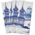 thumbnail image 1 of Kitchen Dish Towels, Beautiful Vintage Pagodas Mountains Kitchen Towels Set of 4 Super Soft Absorbent Dish Towels Set Kitchen Dish Cloths Tea Towels, 28x18 Inch Washcloth Gift, 1 of 7