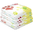 thumbnail image 1 of Kitchen Dish Towels, Colored Cat Paw Prints Kitchen Towels Set of 6 Super Soft Absorbent Dish Towels Set Microfiber Polyester Kitchen Dish Cloths Decorative Tea Towels, 28"x18", 1 of 7