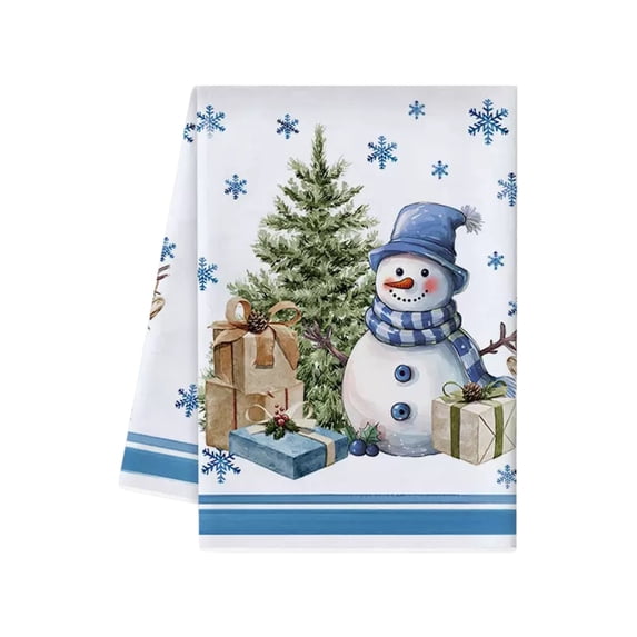 Kitchen Dish Towels Merry Christmas, 23.6x15.8 Inches Winter Tea Towels For Cooking, Absorbent Drying Cloths For Baking And Cleaning