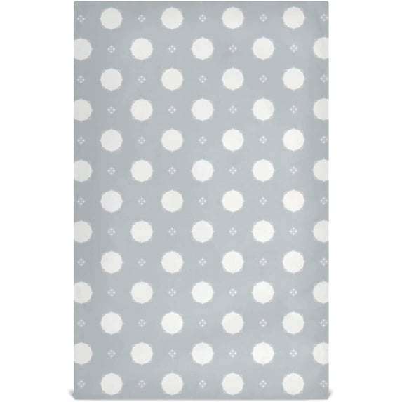 Kitchen Dish Towels Polka Dot Grey Soft Tea Towel Set of 1 Absorbent Dishcloths Hand Towels for Dish Clean Cloth 28" x 18" Washcloth Gift