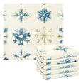 thumbnail image 1 of Kitchen Dish Towels Soft Absorbent Dish Cloths 11"x11" Watercolor Snowflakes 6 Packs, 1 of 9