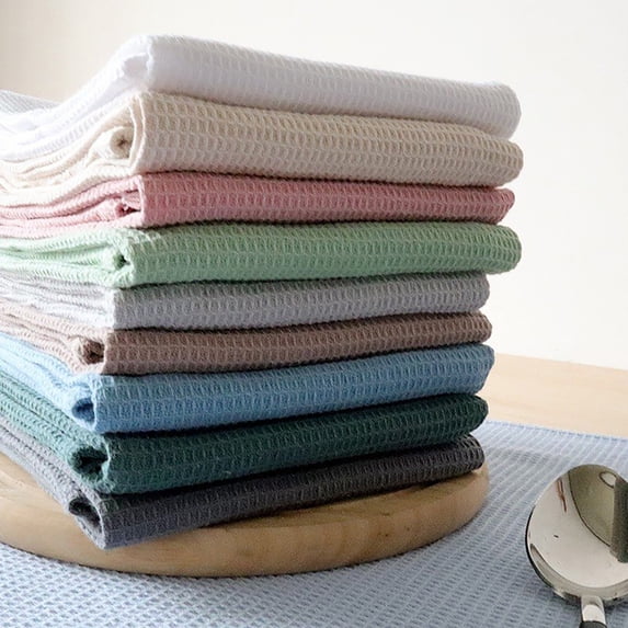 Kitchen Dish Towels Soft Waffle Texture Highly Absorbent Quick Dry Kitchen Cloths Reusable Towels for Drying Dishes Cleaning and Home Tasks
