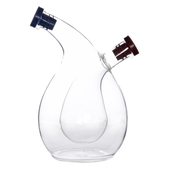 Kitchen Dispenser Cruet Bottle Salad Container Unique Hand Blown Glass 2 in 1 Accessory for Housewarming Gifts