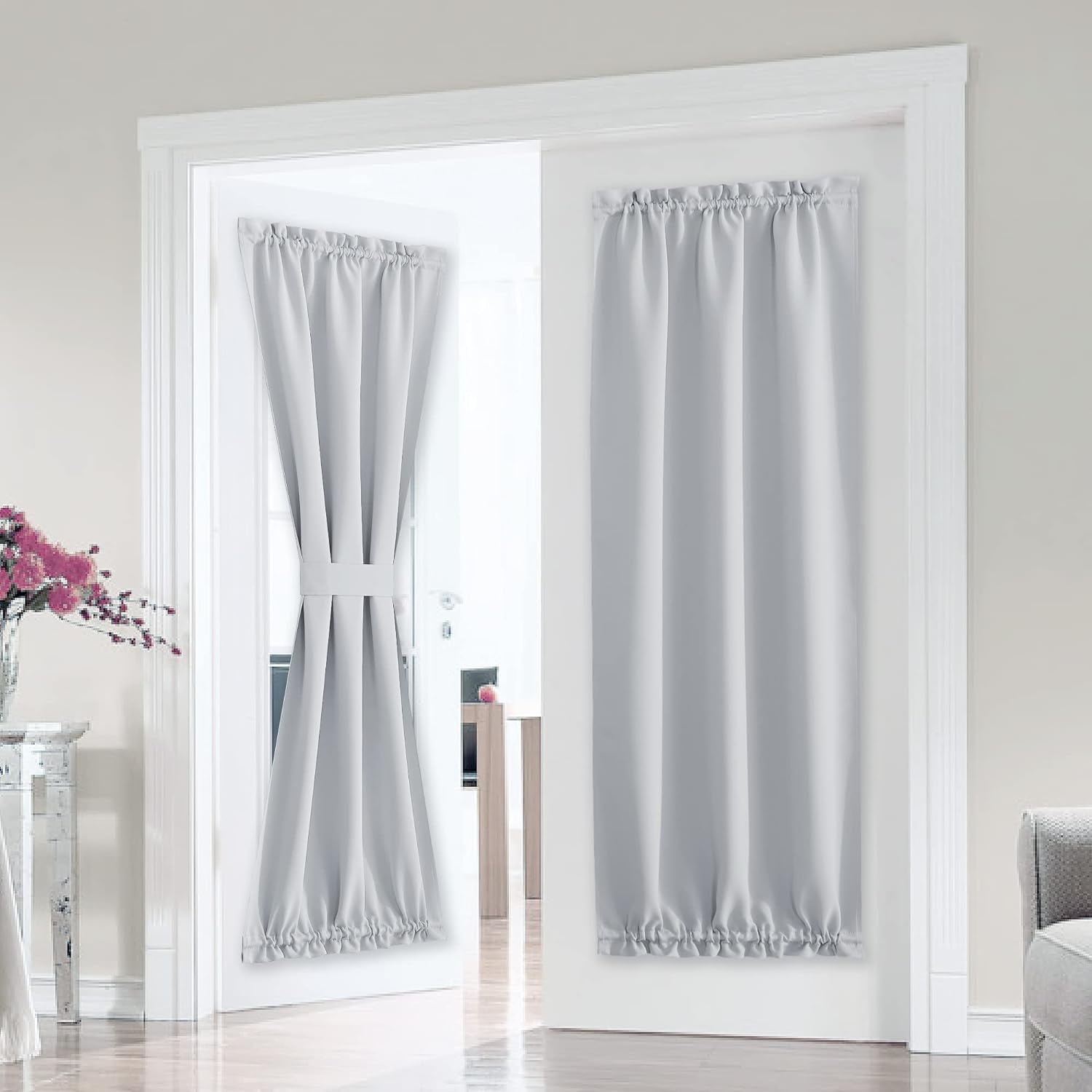 Kitchen Door Curtain HeavyDuty Solid Rod Pocket Window Treatment For
