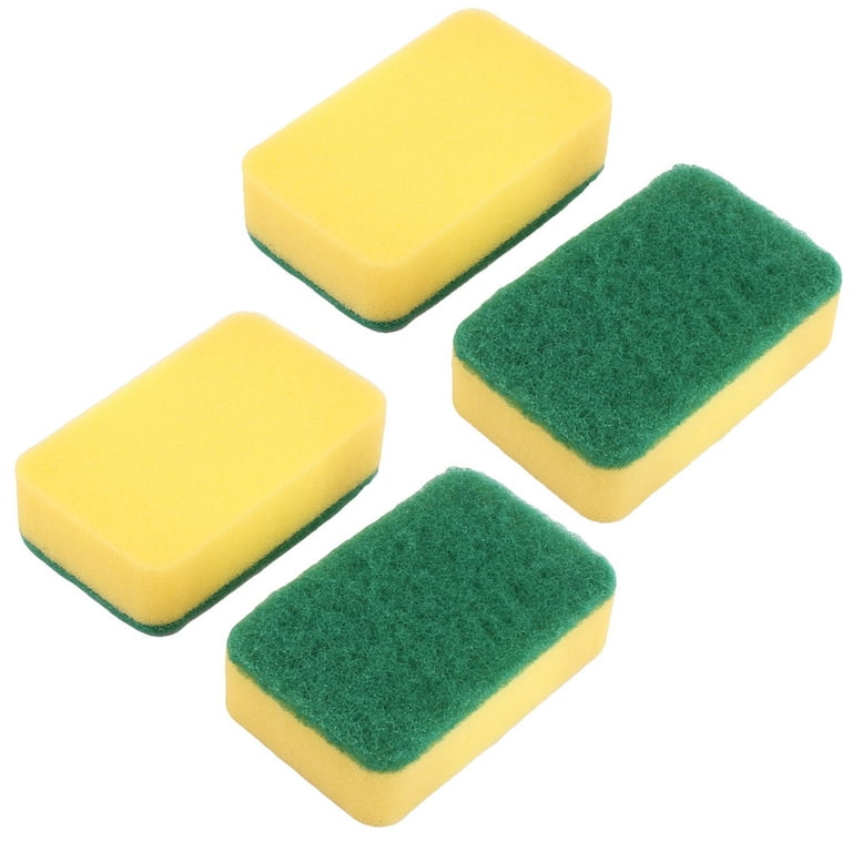 Bulk Scrubber and Sponges - Green and Yellow, Dual Sides