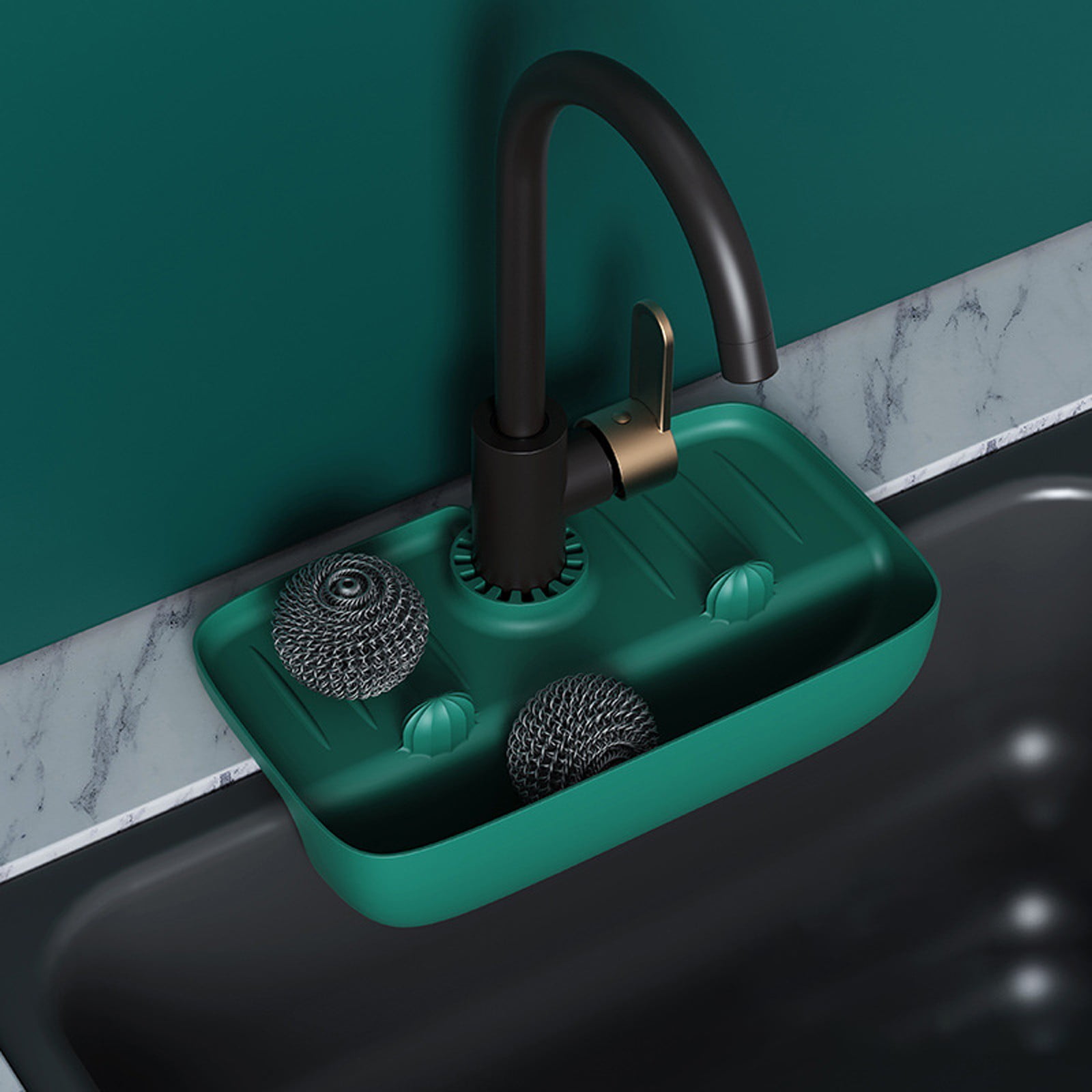 Kitchen Drain Rack Clearance! Faolaxy Faucet Drain Pad Shelving Kitchen