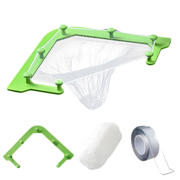 Kitchen Drain Strainer with Large Capacity Triangular Rack and High- Filtering Mesh for Efficient Food Scrap