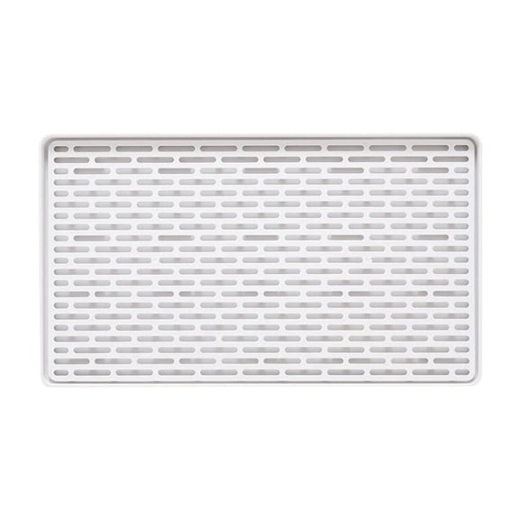 Milisten Double Layer -Plated Plastic Kitchen Draining Board with Soft Protective Edges and Efficient Drainage Design