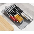 thumbnail image 1 of Kitchen Drawer Knife Storage Tray - Compact Knife Organizer with Drain Mat for Efficient Kitchen Storage, 1 of 3