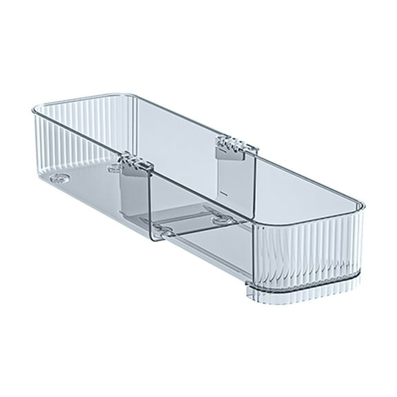 Household Kitchen Drawer Storage Box Retractable Partition Tableware Storage Box Desktop Clear Plastic Dividers for Utensils Tableware and More Drawer Storage Box Retractable Parti