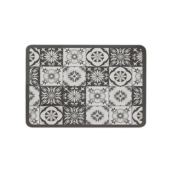 Kitchen Drying Mat 16x12In Non-Slip, Quick Drain Polyester Tableware Mat, Countertop Protector for Dishes