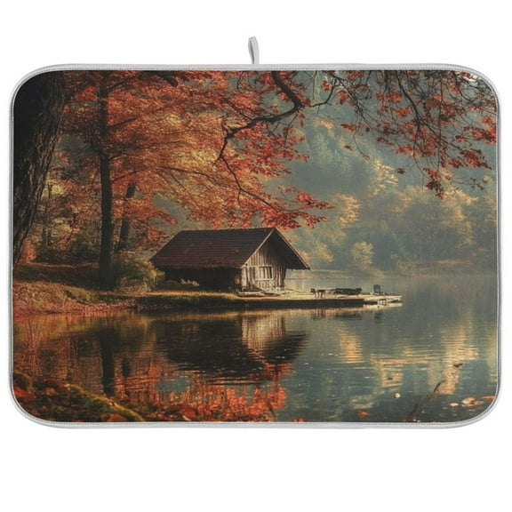 Kitchen Drying Mat 16x18In Drying Dish Mat Dish Drying Mats Kitchen Countertop Multi-Function Drain Drying Mat Kitchen Table A House