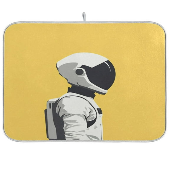 Kitchen Drying Mat 16x18In Drying Dish Mat Dish Drying Mats Kitchen Countertop Multi-Function Drain Drying Mat Kitchen Table Astronaut