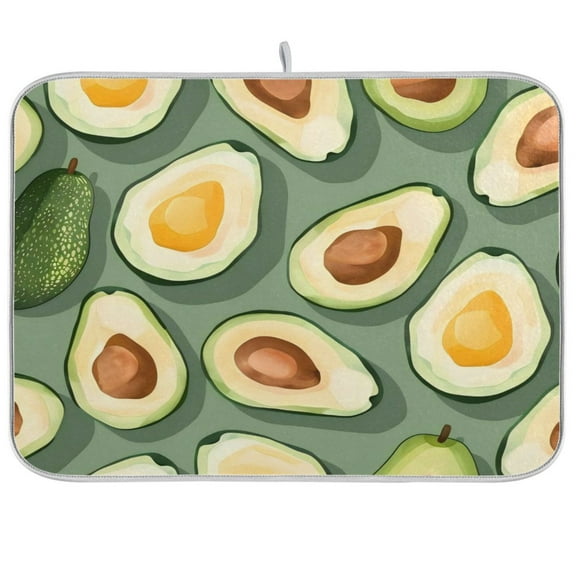 Kitchen Drying Mat 16x18In Drying Dish Mat Dish Drying Mats Kitchen Countertop Multi-Function Drain Drying Mat Kitchen Table Avocado